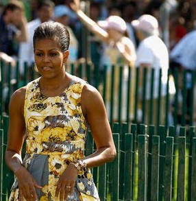 Michelle Obama, Getting Eggy With It.