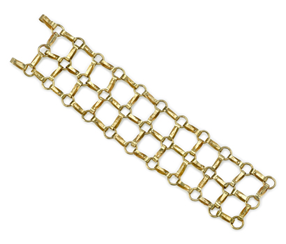 Adeler 18 K Gold Handmade Chain Link Bracelet